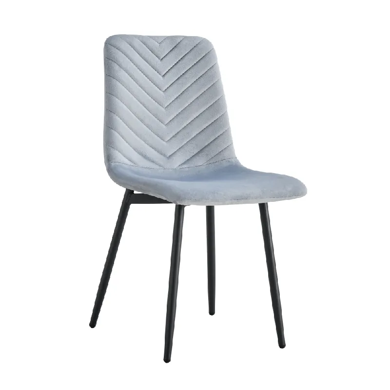 Scaun, material Velvet gri / negru, RAMITA TIP 2 - Plată sigură