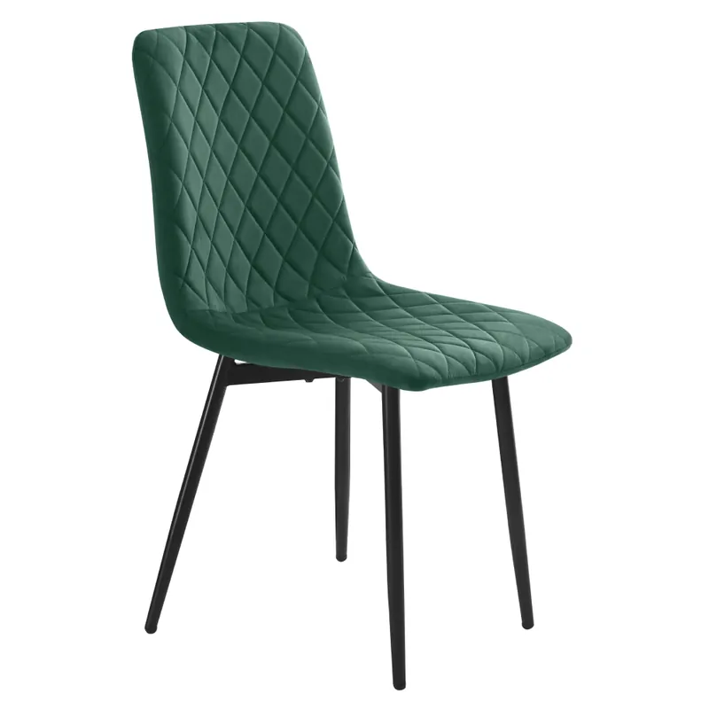 Scaun dining, material Velvet - culoare smarald / metal, DAMIA TIP 2 | Livrare imediată