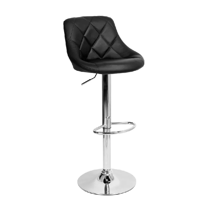 Scaun de bar, piele ecologică neagră/crom, MARID NEW | Direct de la producător
