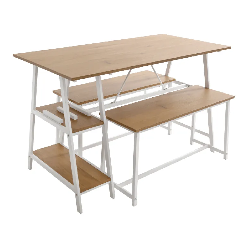 Produs nou lansat | Set dining 1+2, stejar / alb, ZAFAR