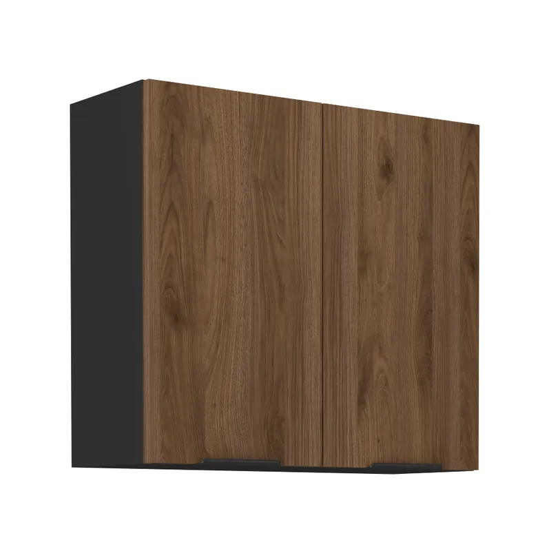 Dulap superior, nuc okapi/negru, MENZO 80 G-72 2F - Produs vedetă