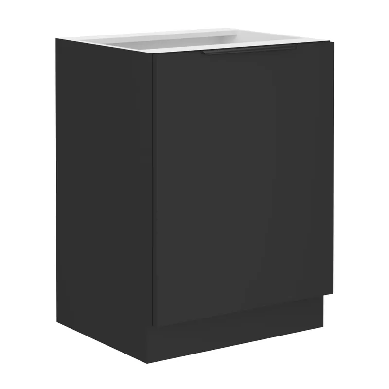 Alegerea clienților | Dulap inferior, negru, SIBER 60 D 1F BB