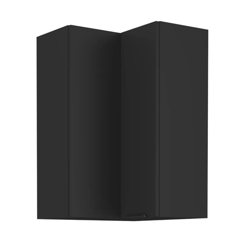 Reducere suplimentară | Dulap de colţ superior, negru, SIBER 60x60 GN-90 2F