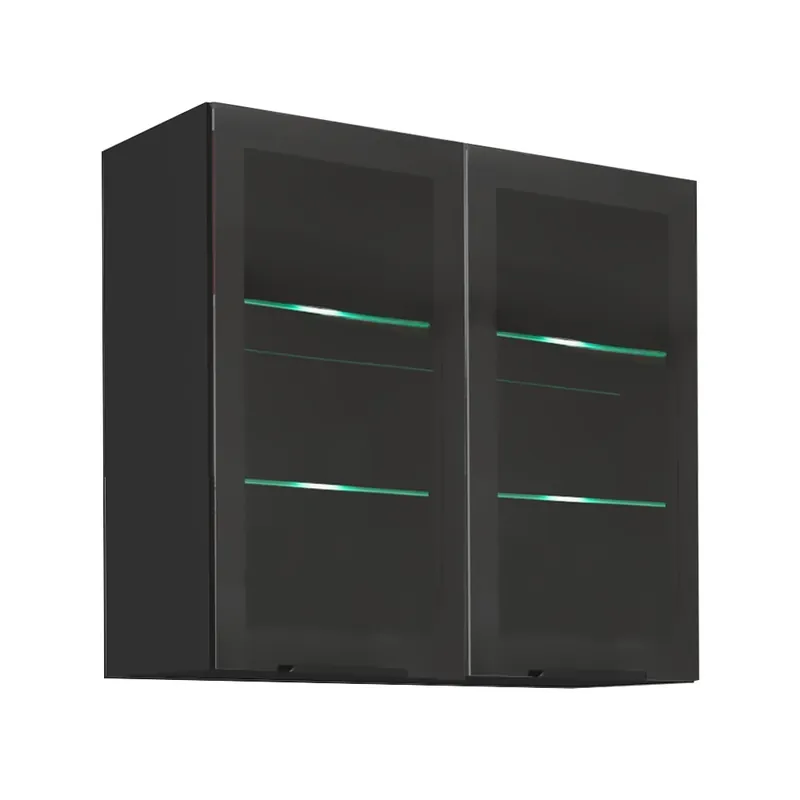 Dulap superior, negru, ARAKA/MENZO/SIBER 80 GS-72 2F | Disponibil acum