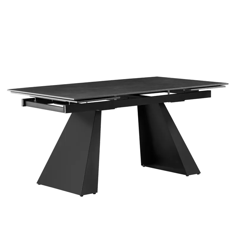 Disponibil | Masă dining extensibilă, grafit/neagră, 160-240,5x90 cm, SALAL
