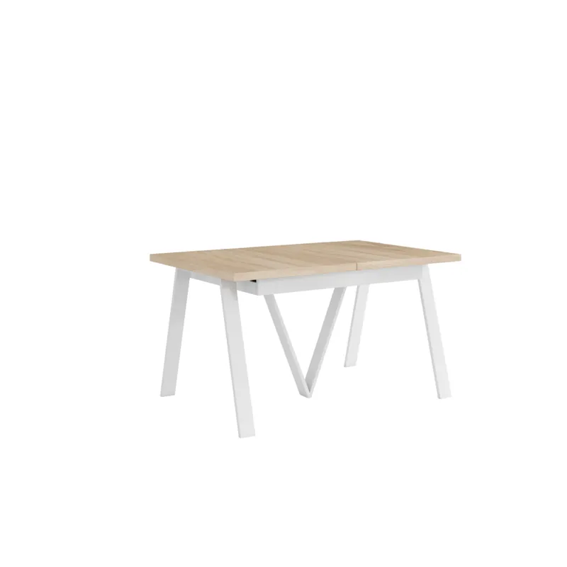 Masă extensibilă de sufragerie, sonoma stejar/alb, 140-290x90 cm, AVENY | Calitate excelentă