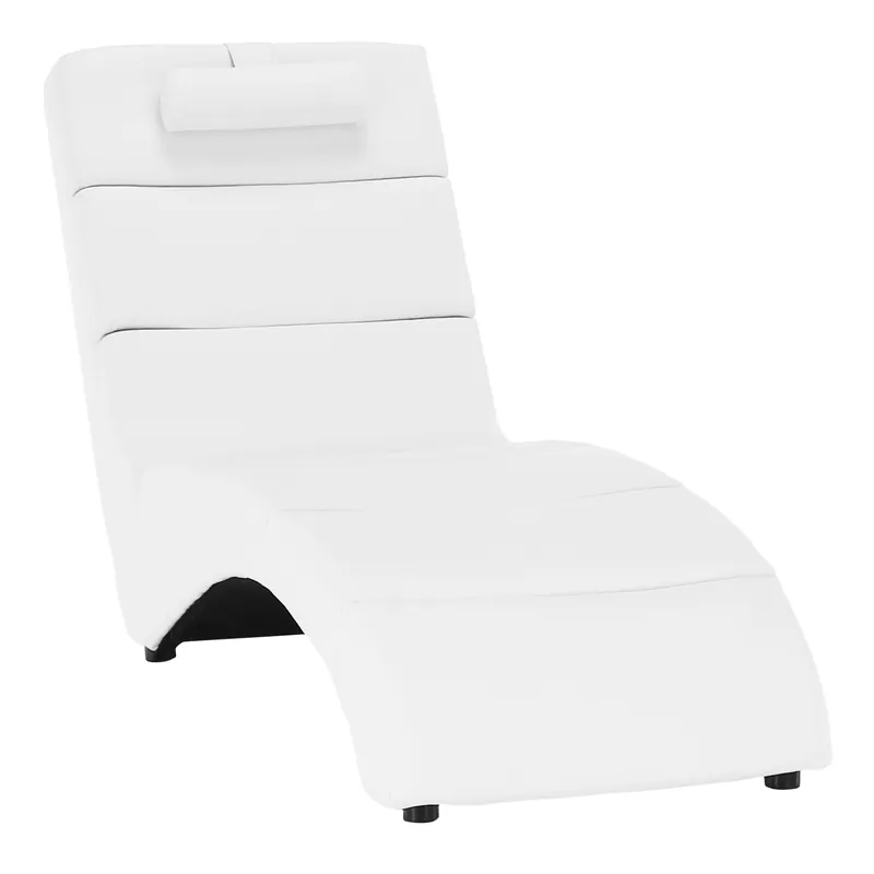 În tendințe - Fotoliu relaxant, piele eco albă, LONG