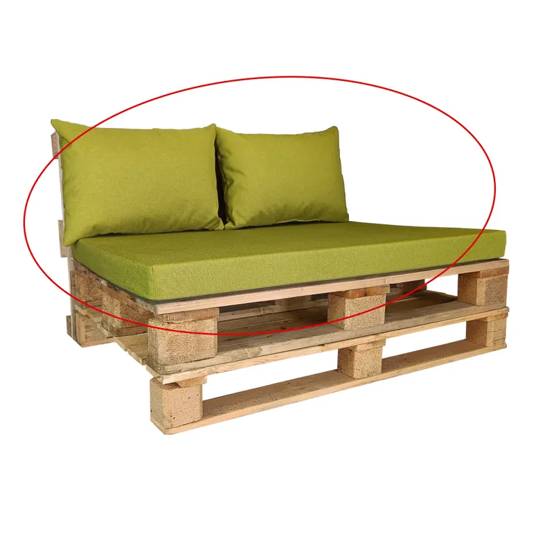 Perne de scaun din paleţi, verde, TOLA - Ofertă online