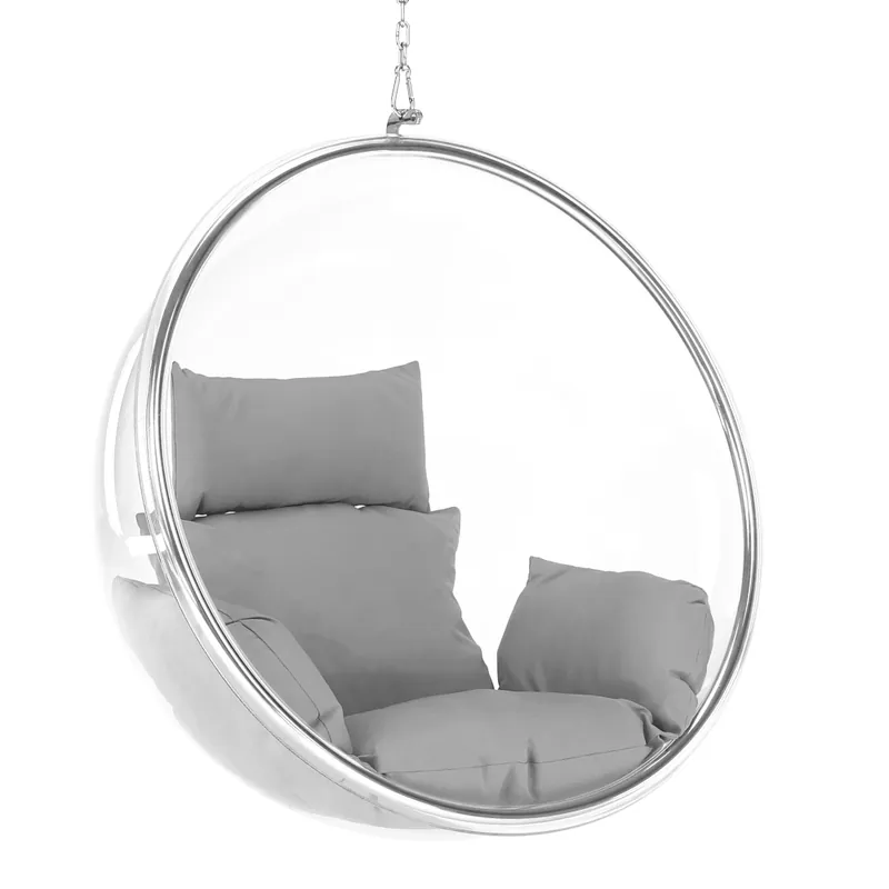 Favoritul clienților | Scaun suspendat, transparent/argint/ gri, BUBBLE NEW TIP 1