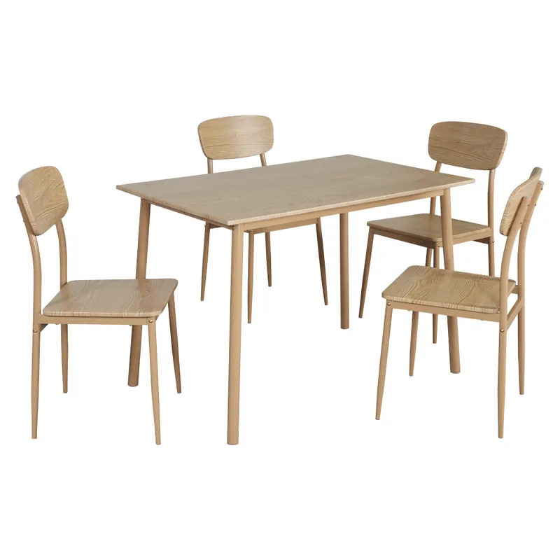 Produs nou - Set de sufragerie 1+4, stejar natural, LAMIR