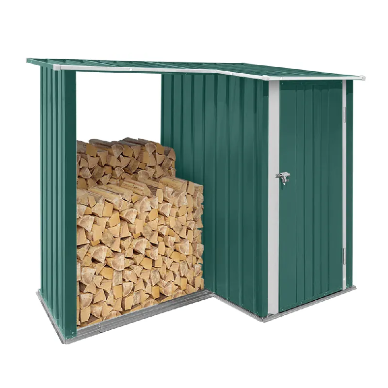 şopron din lemn cu şopron, 200x104x159 cm, verde închis, ARPOL TIP 1 | Preț special online