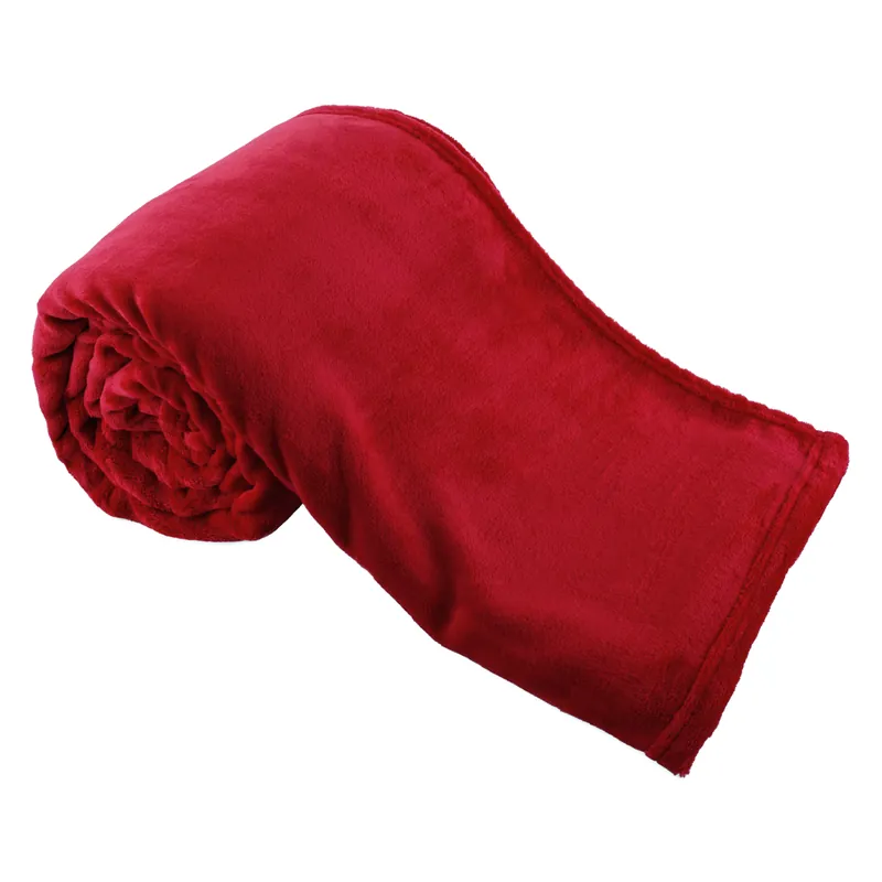 TEMPO-KONDELA DALAT TIP 1, pătură de pluş, roşie, 120x150 cm - Direct din fabrică