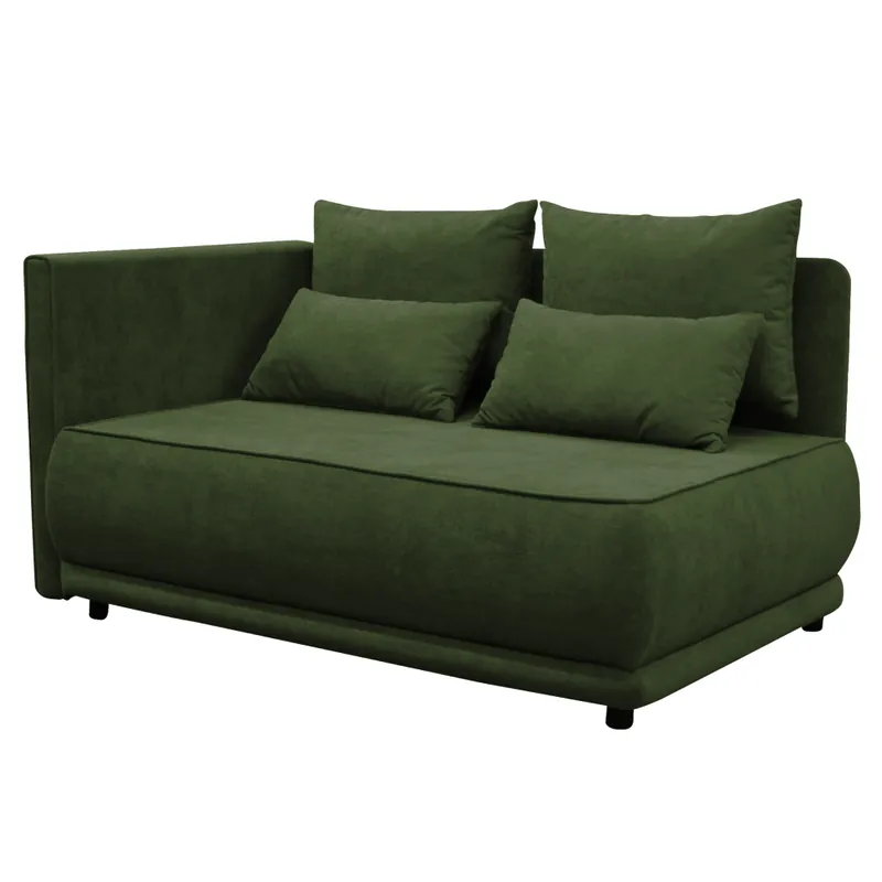 Canapea extensibilă, verde, pe stânga LIAMI - Produs nou