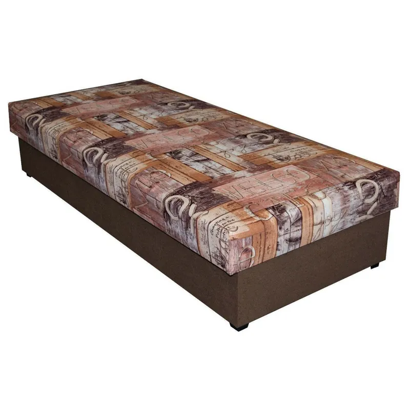 Pat de zi cu spaţiu de depozitare, maro/model, DADA | Calitate superioară