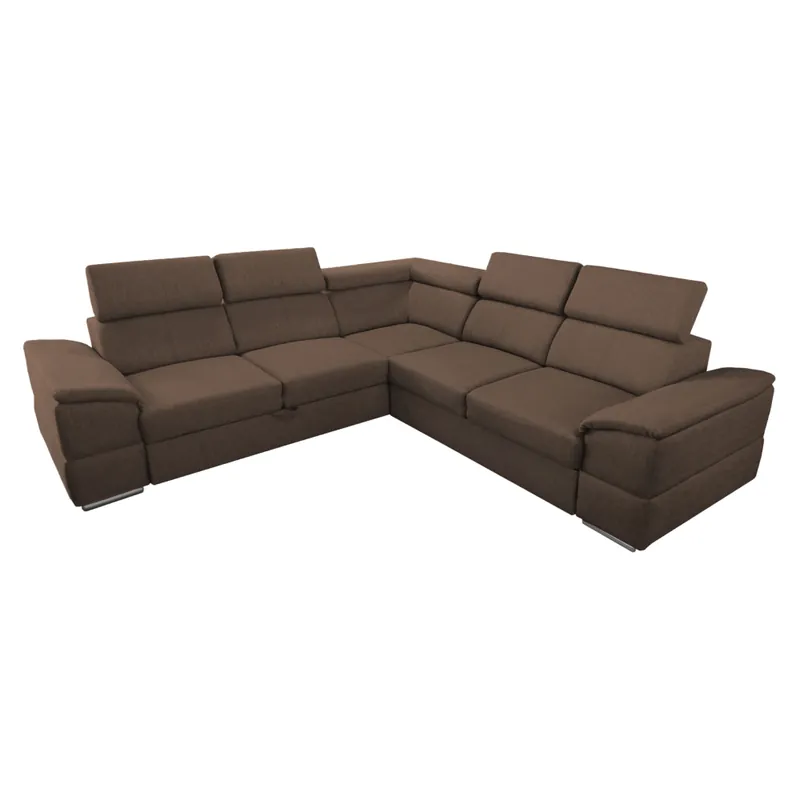 Cumpără acum - Colţar, material textil maro, SEGORIA LUX 2+2