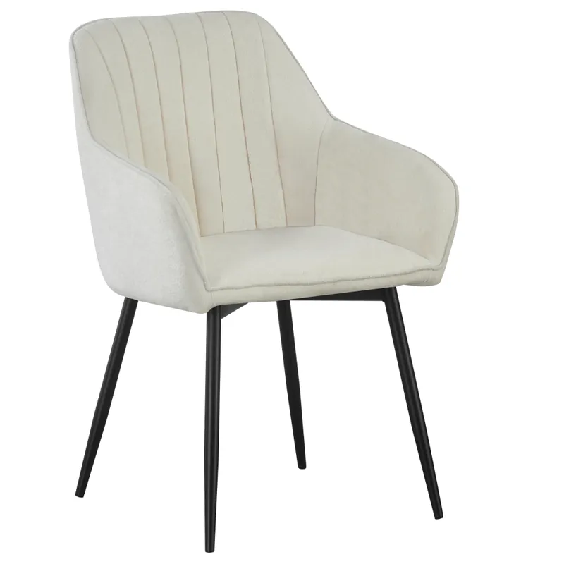 Fotoliu de design, crem/negru, VAJRO | Ofertă specială