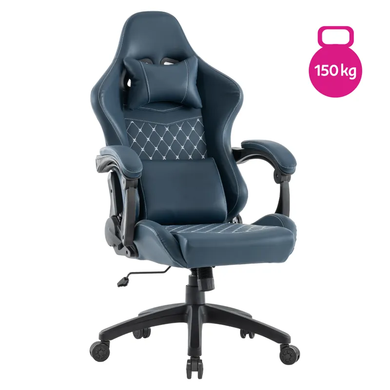 Bestseller - Scaun de birou/gaming, albastru, portanţă 150 kg, SAMIE