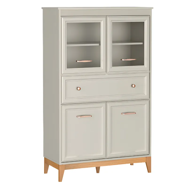 Vitrină, crem caşmir/stejar, VENDY W-5 - Top vânzări