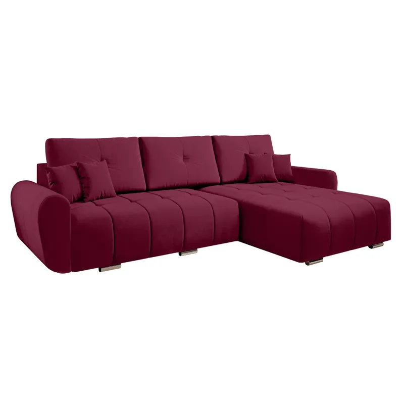 Noutate în ofertă | Set canapea universală, material Monolith burgundy, LONGA ROH