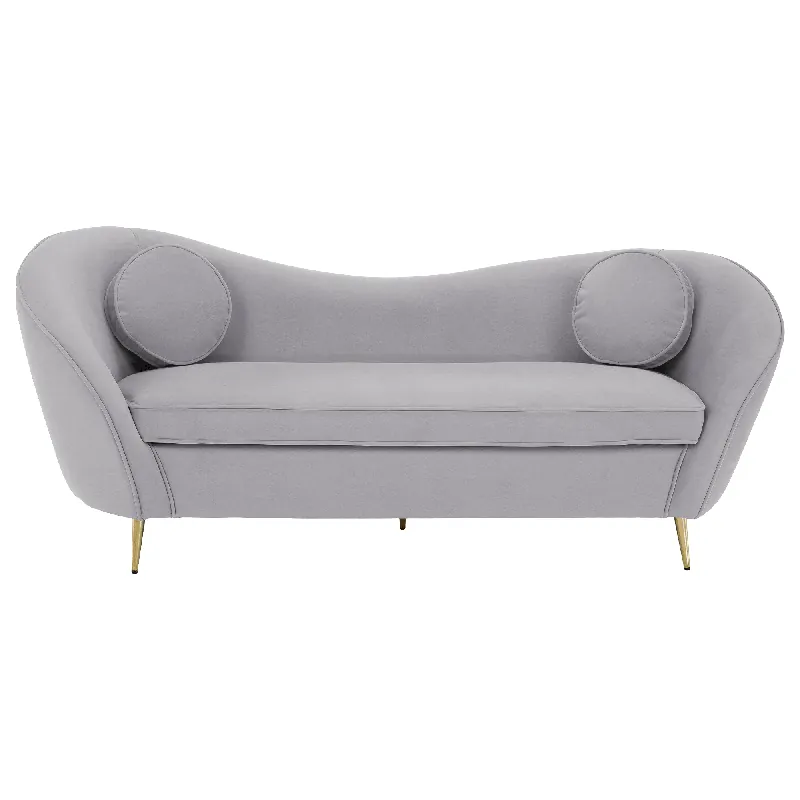 Canapea de design cu 3 locuri, ţesătură Velvet gri/gold crom auriu, EZIO TYP 3 - Preț special online