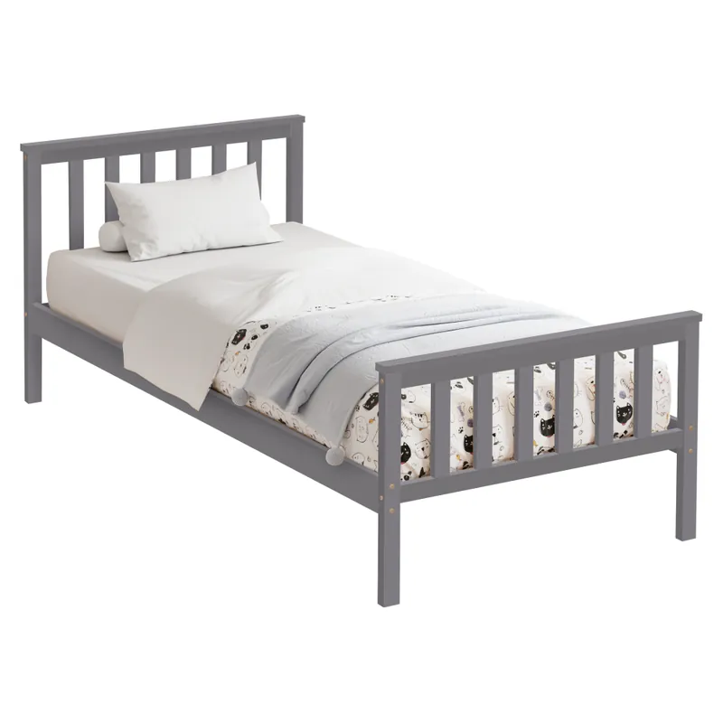Bestseller - Pat cu somieră, gri, 90x200, ANATRA