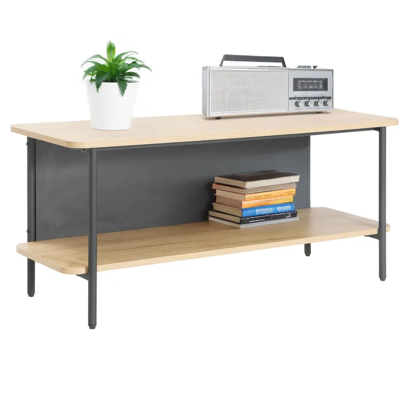 Raft, stejar/negru, SEFLOS | În stoc