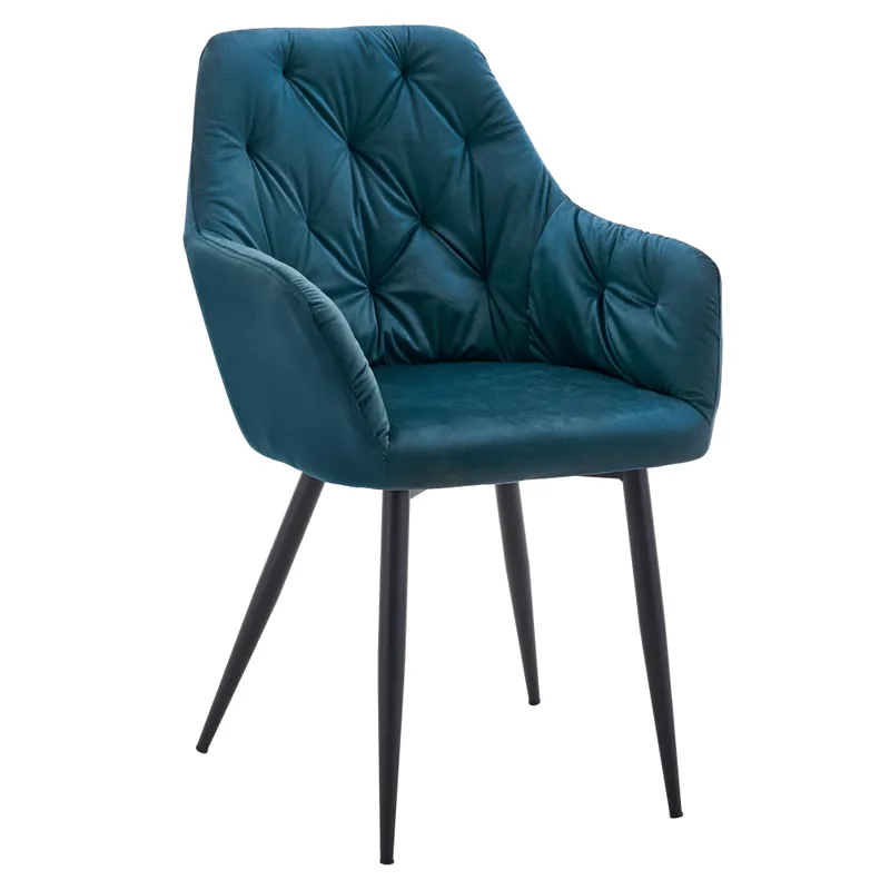 Fotoliu de design, material Velvet turcoaz, VERIO NEW - Până la epuizarea stocului