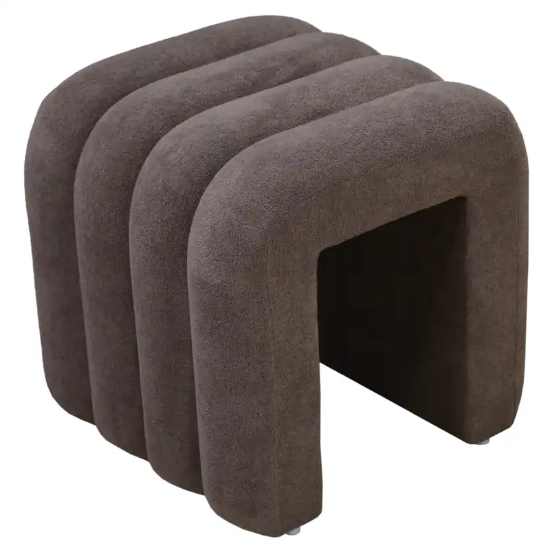Direct din fabrică | Taburet de design, ţesătură maro, SUNDO