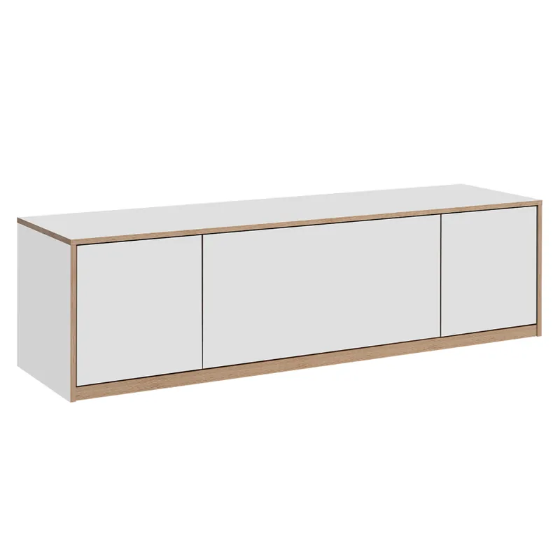 Măsuţă TV, albă, COMPI 2D1K - Preț de fabrică