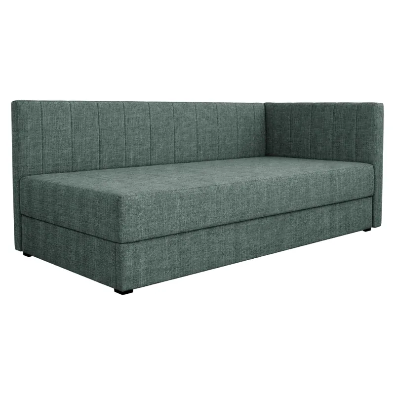 Reducere extra - Pat de zi cu spaţiu de depozitare, 90x200, verde, LUIZA