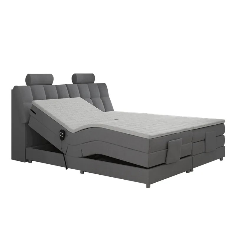 Pat electric reglabil, cu arcuri, gri, 180x200, POLERMA - Lansare recentă