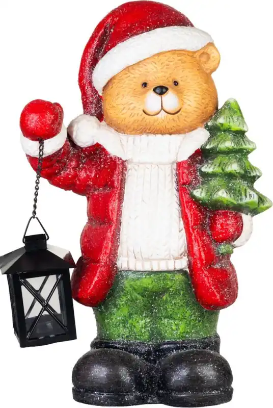 Decorațiune MagicHome de Crăciun, urs cu lanternă, magneziu, 24x17,5x38 cm - Profită acum