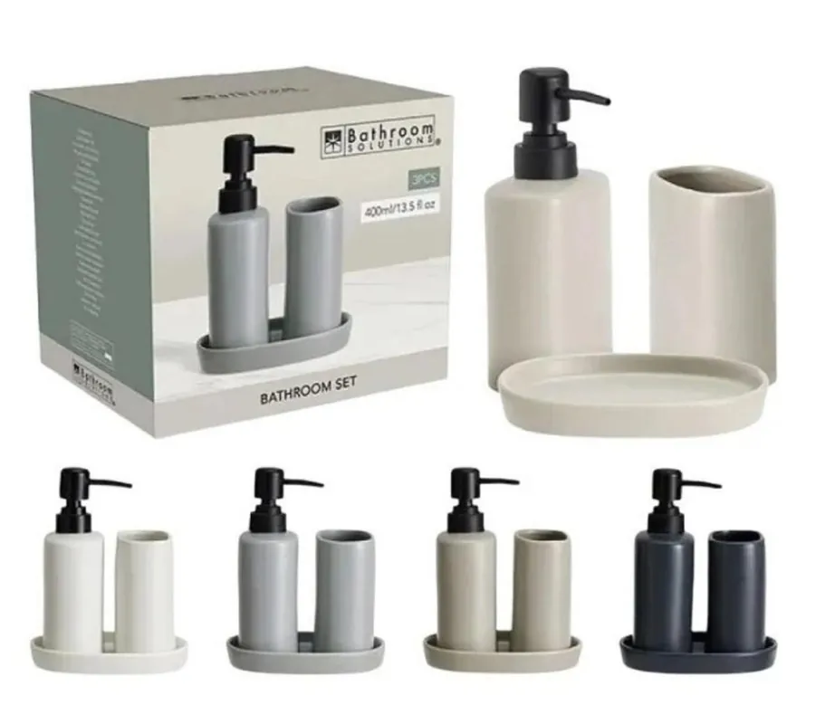 Set de obiecte sanitare din ceramică, 3 piese, asortate - Calitate profesională