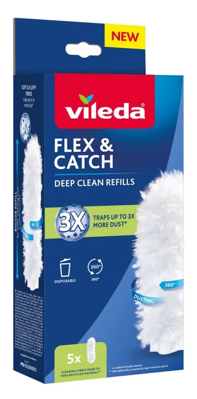 Ștergător de praf Vileda Flex&Catch, de schimb, pachet. 5 buc | Cumpără direct de la producător