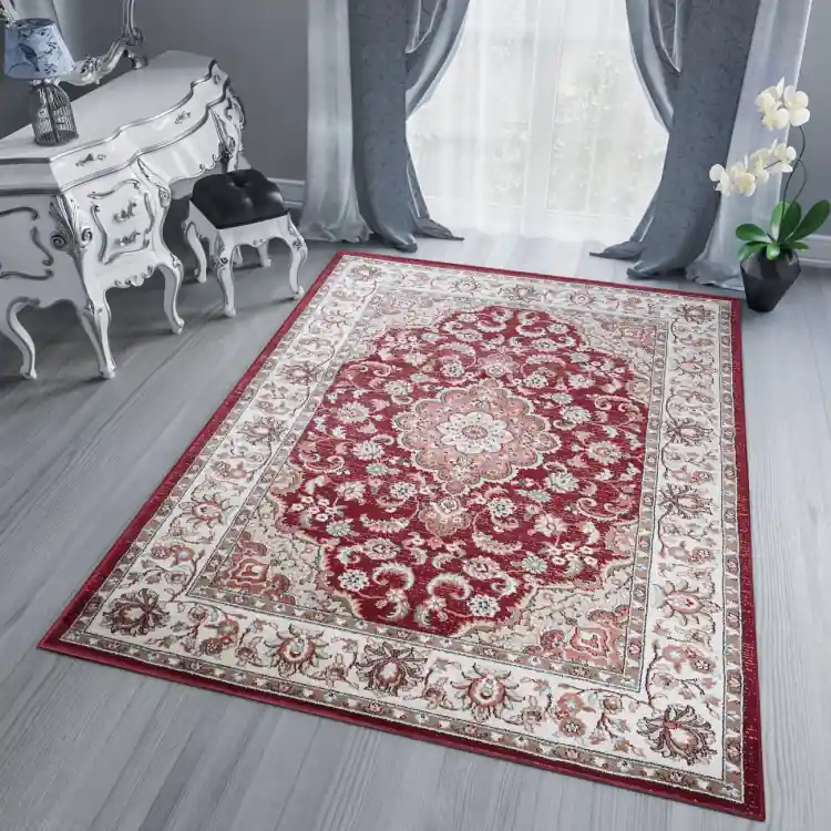 Covor roșu modern cu model vintage - Lansare recentă