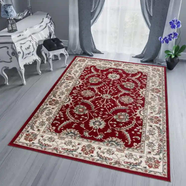 Profită acum - Covor roșu cu model vintage