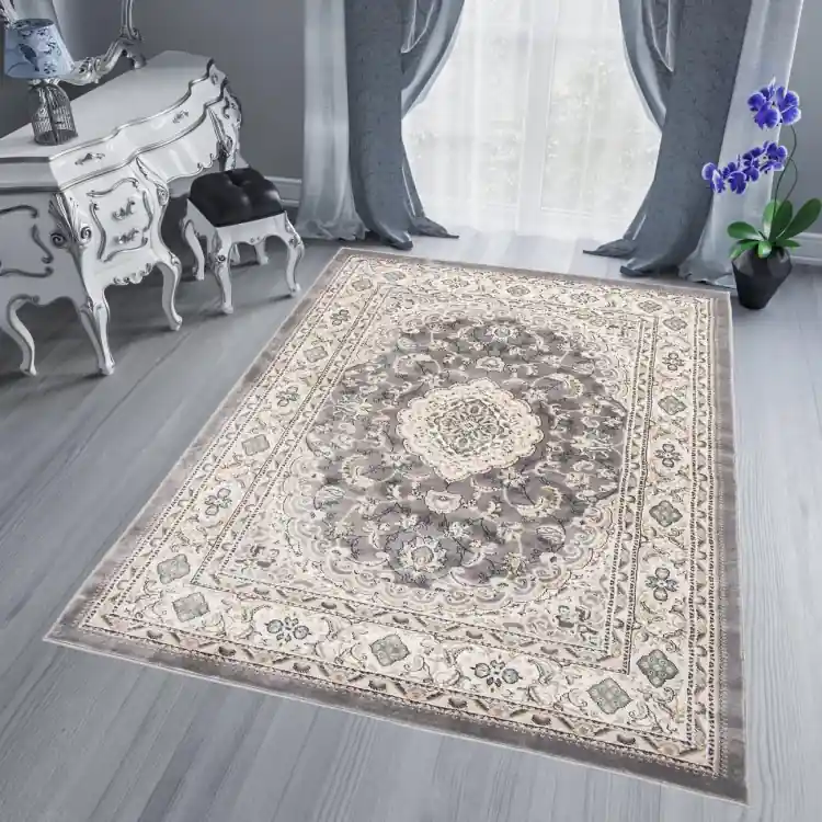 Covor vintage gri - Gata de expediere