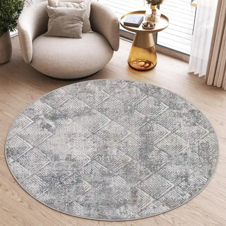 Premium - Covor rotund modern cu model