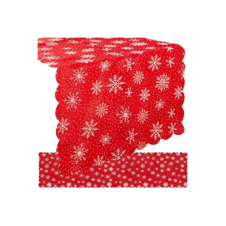 Profită acum | Runner de masă de Crăciun roșu - 150x35 cm