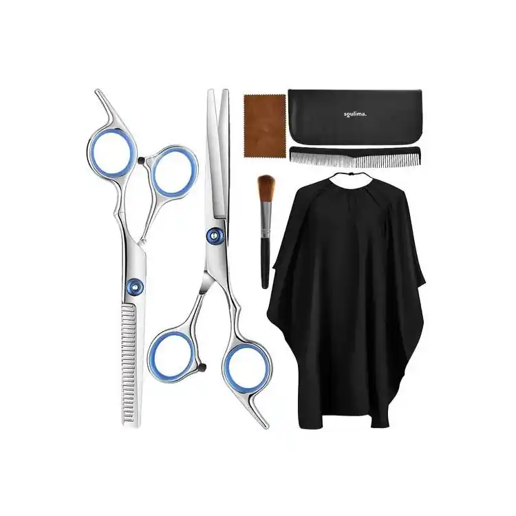 Foarfece de coafura 2 buc + accesorii - Reducere