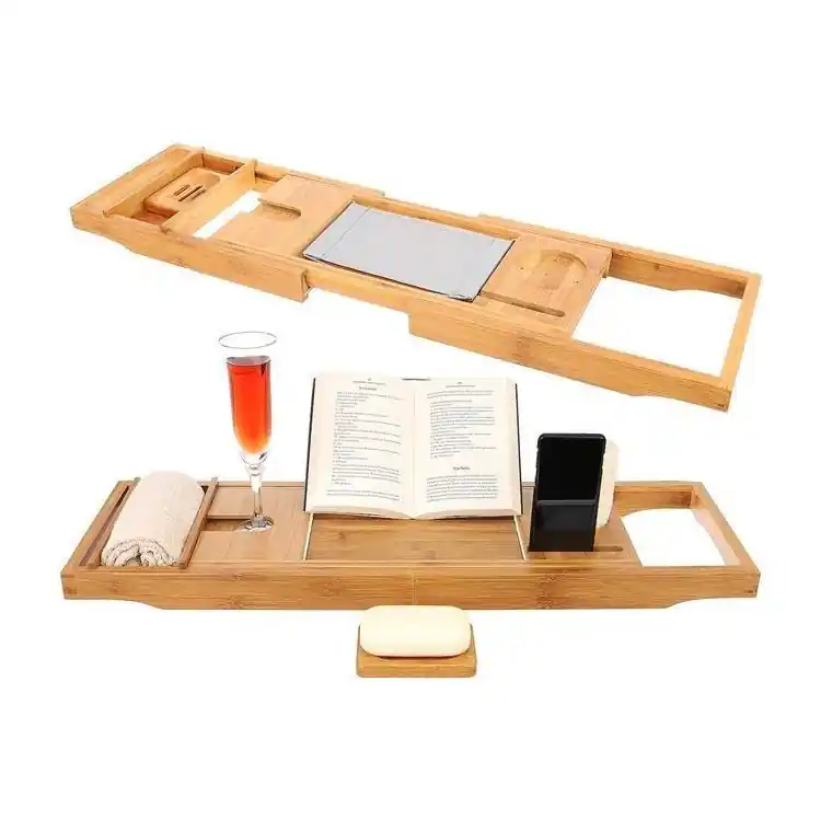 Preț special | Raft de baie din bambus