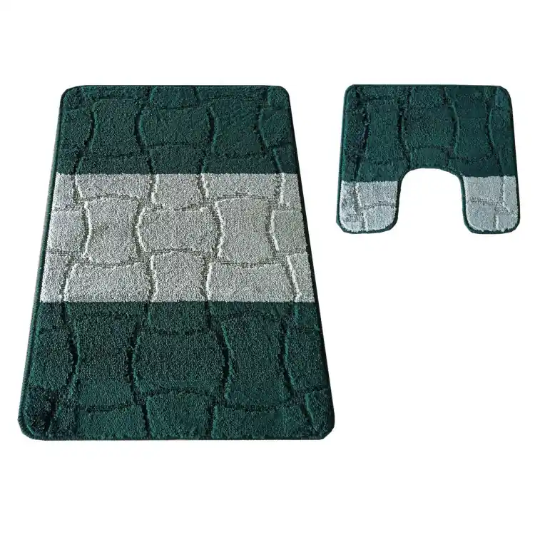 Set de covoare pentru baie verde | Nu rata