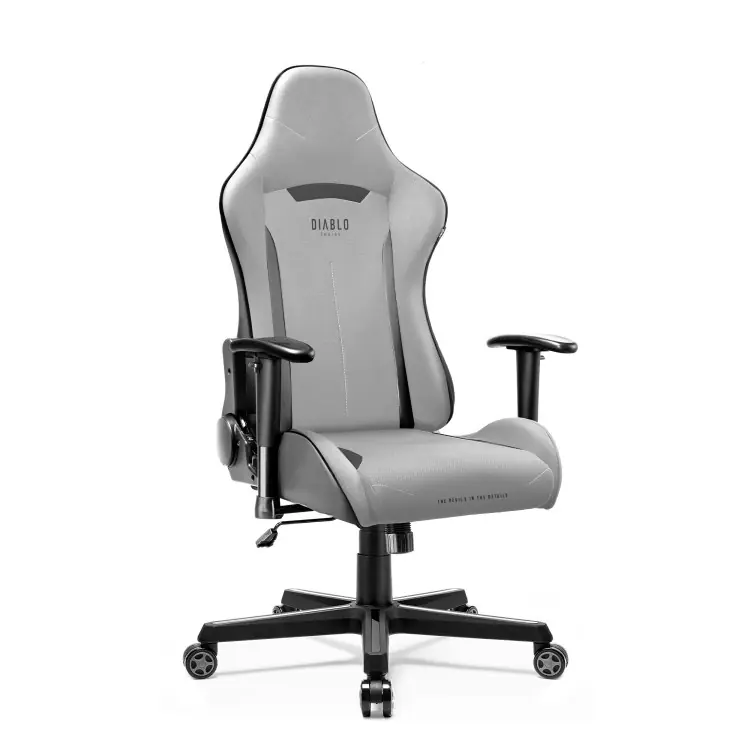Scaun de joacă din stofa gri DIABLO X-ST4RTER | Selecție de top