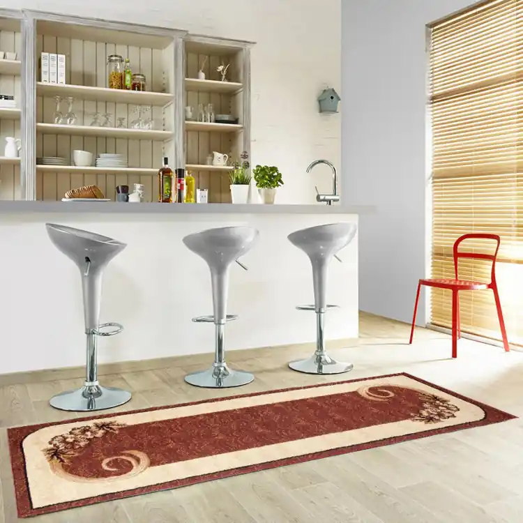 Covor de culoare maro cu model | Promoție