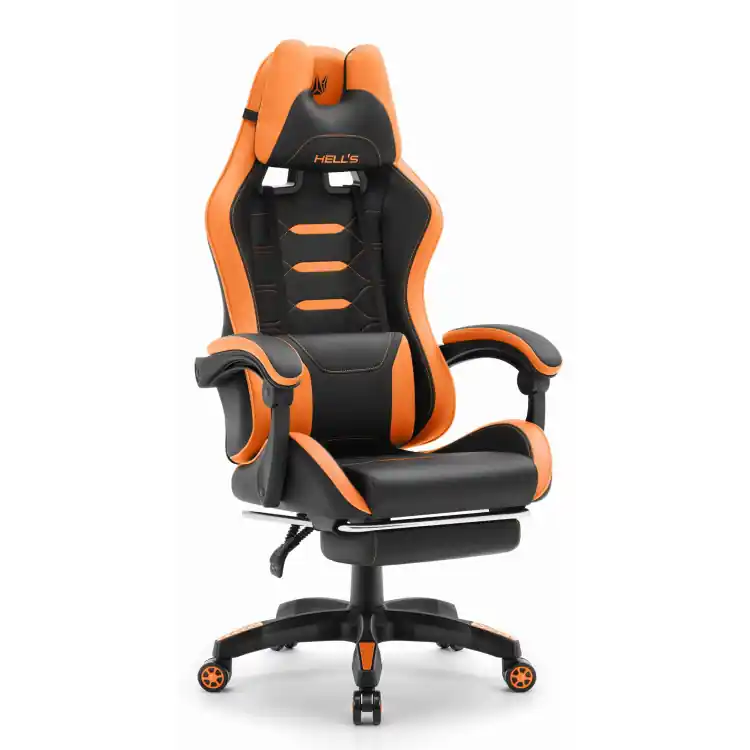 Scaun gaming portocaliu-negru HELLS CHAIR | Alegerea clienților