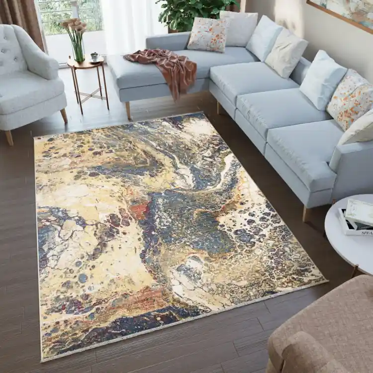 Au mai rămas puține bucăți - Covor abstract modern multicolor