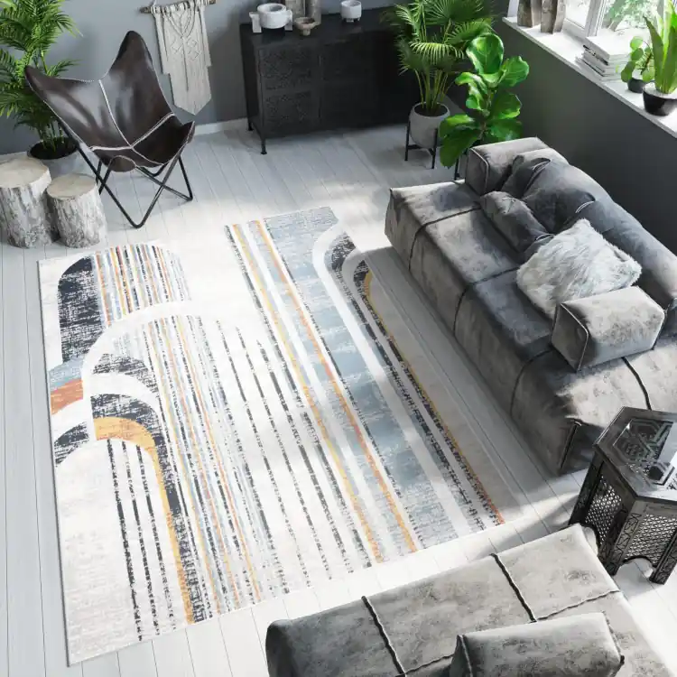 Covor gri cu model modern - Reduceri