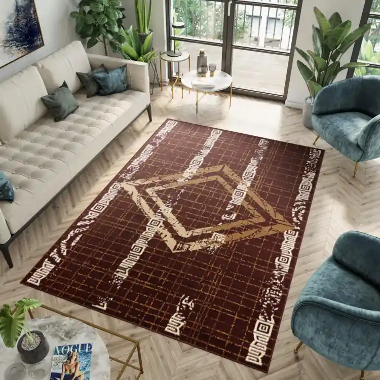 Reducere extra - Covor maro cu model