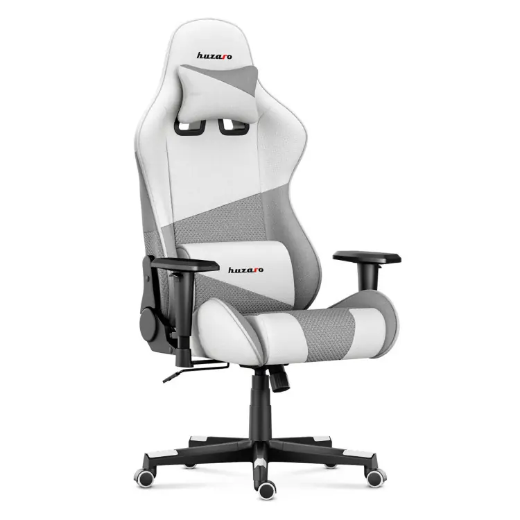 Calitate de top | Scaun de joacă gri-alb Huzaro FORCE 6.2 WHITE MESH