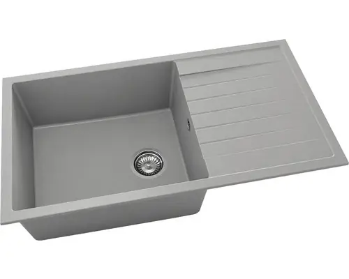 Achiuveta Bucatarie Cu O Cuva Fat Avangard 229 90x49 Cm, Cu Picurator, Reversibila, Fatgranit Dark Grey | Se poate comanda